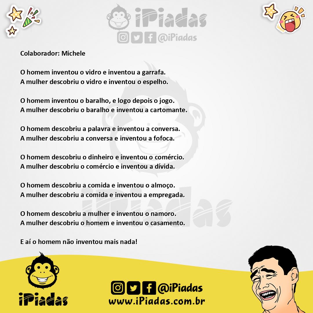 Ilustração da piada Invenções e descobertas no iPiadas
