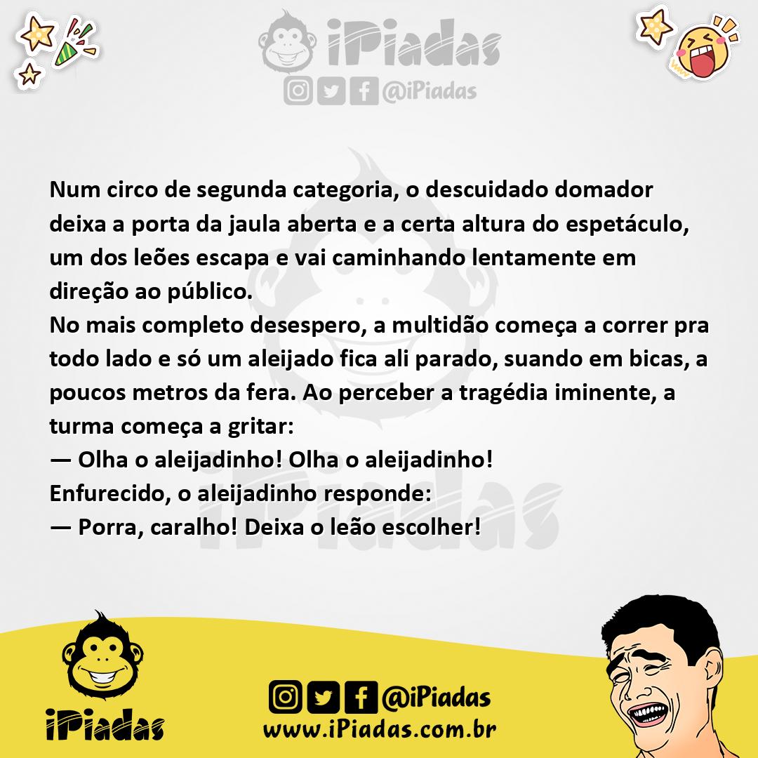 Ilustração da piada Jaula Aberta no iPiadas