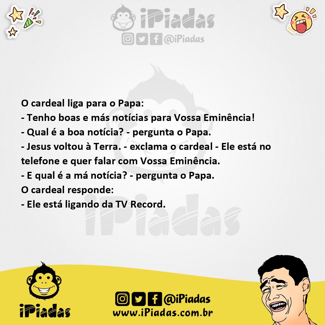 Ilustração da piada Jesus voltou no iPiadas