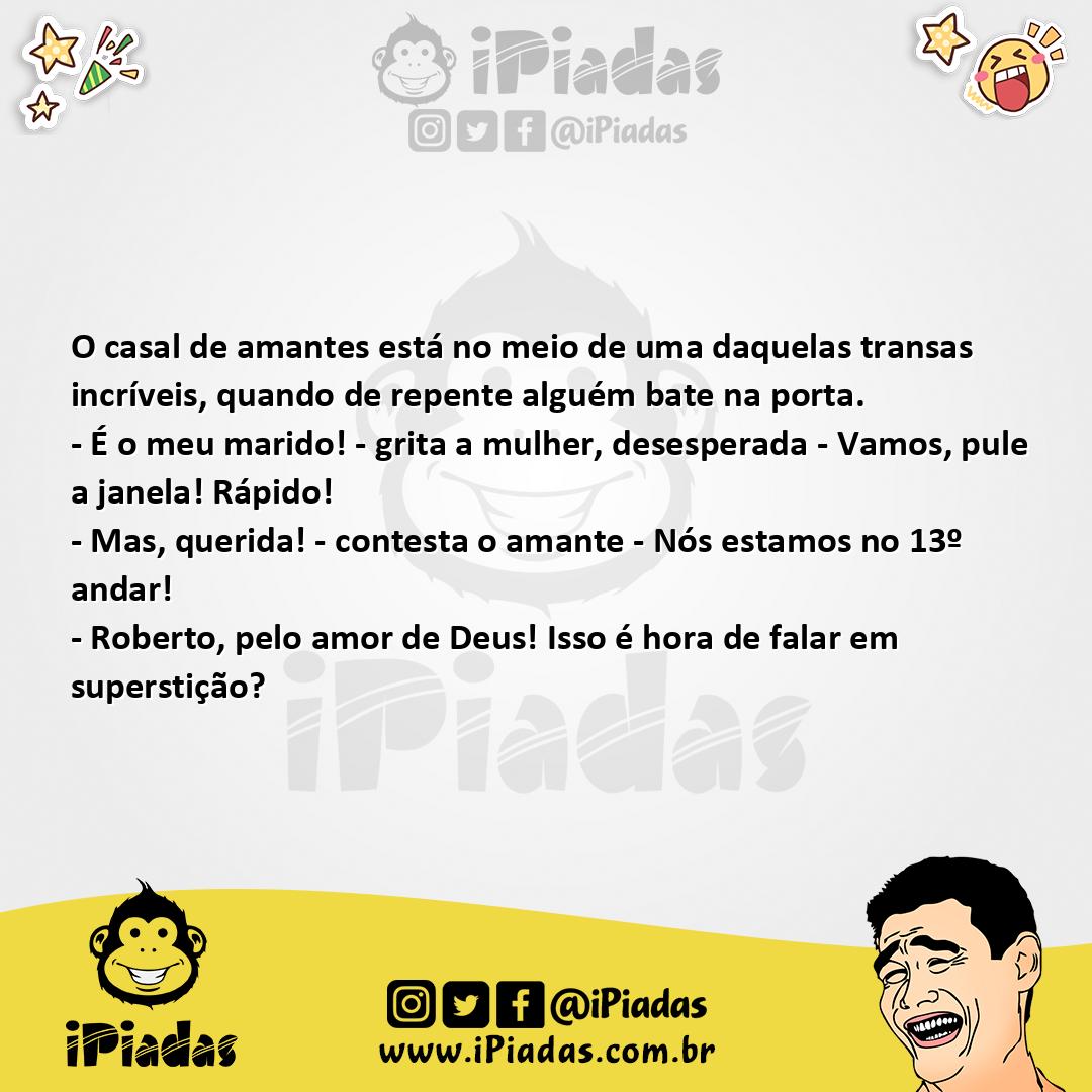 Ilustração da piada Lá vem o marido no iPiadas