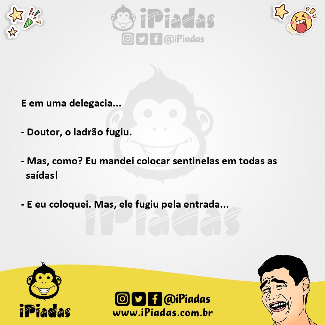 Ilustração da piada Ladrão Esperto no iPiadas