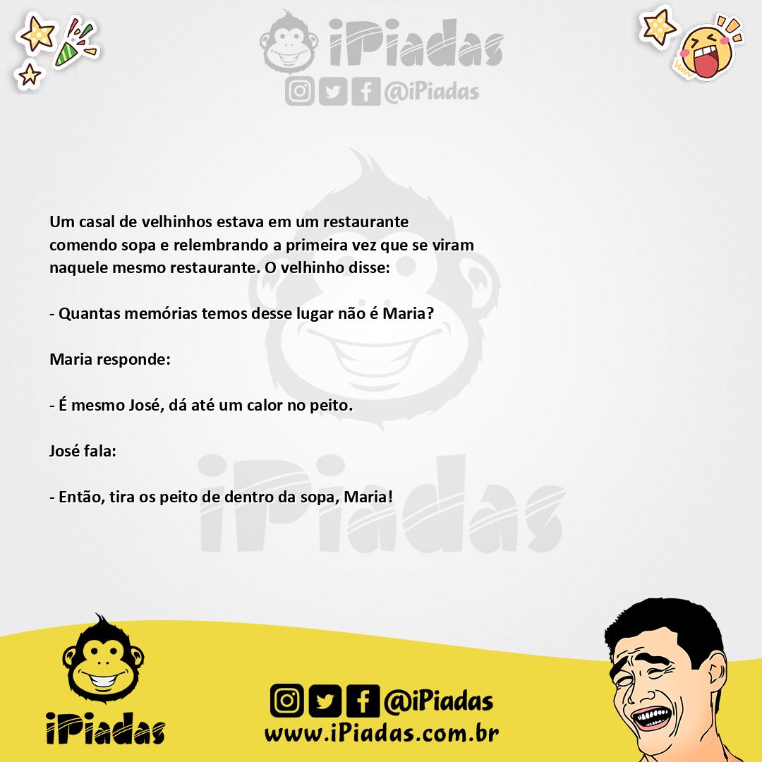 Ilustração da piada Lembranças no iPiadas