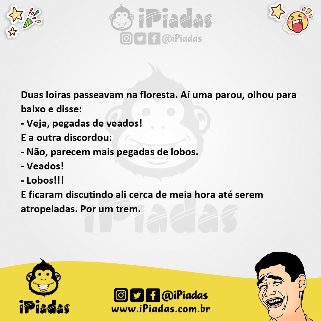 Ilustração da piada Loiras discutindo no iPiadas