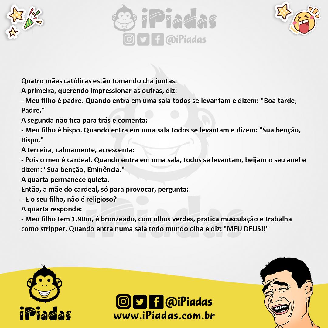 Ilustração da piada Mães católicas no iPiadas