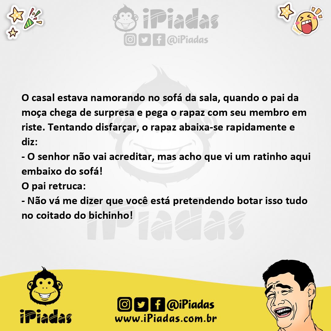 Ilustração da piada Malho no sofá no iPiadas