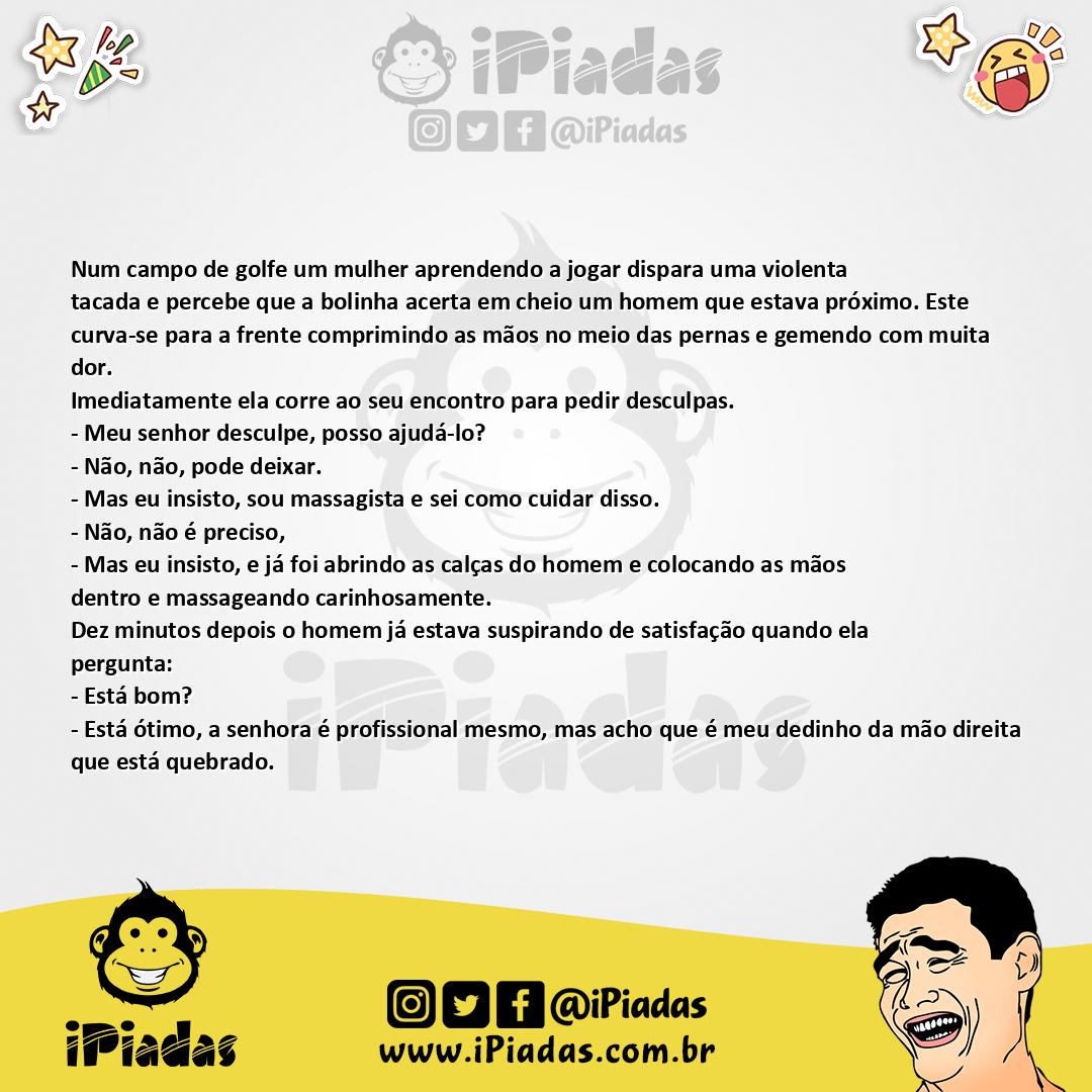 Ilustração da piada Massagista competente no iPiadas