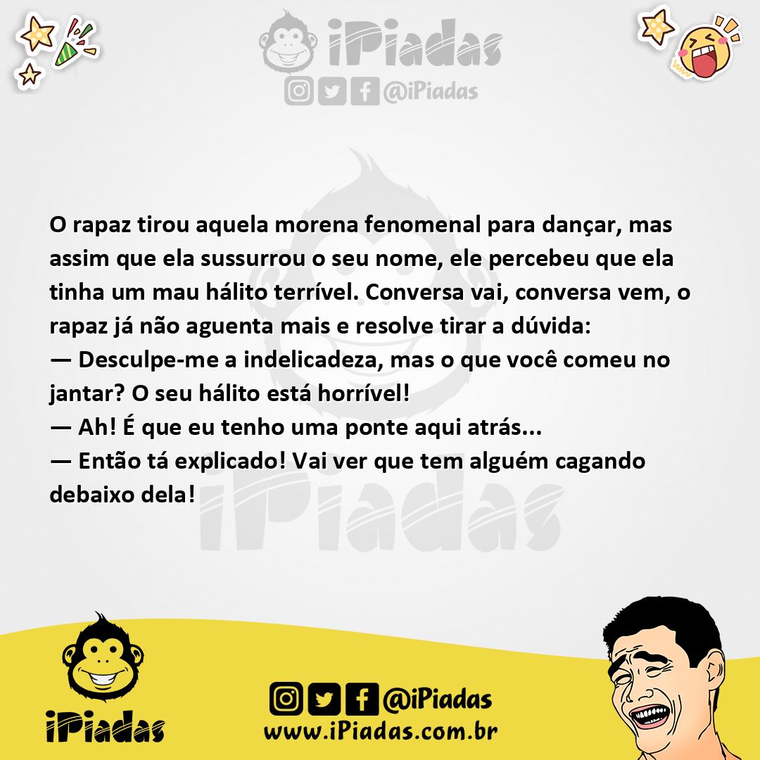 Ilustração da piada Mau Hálito no iPiadas