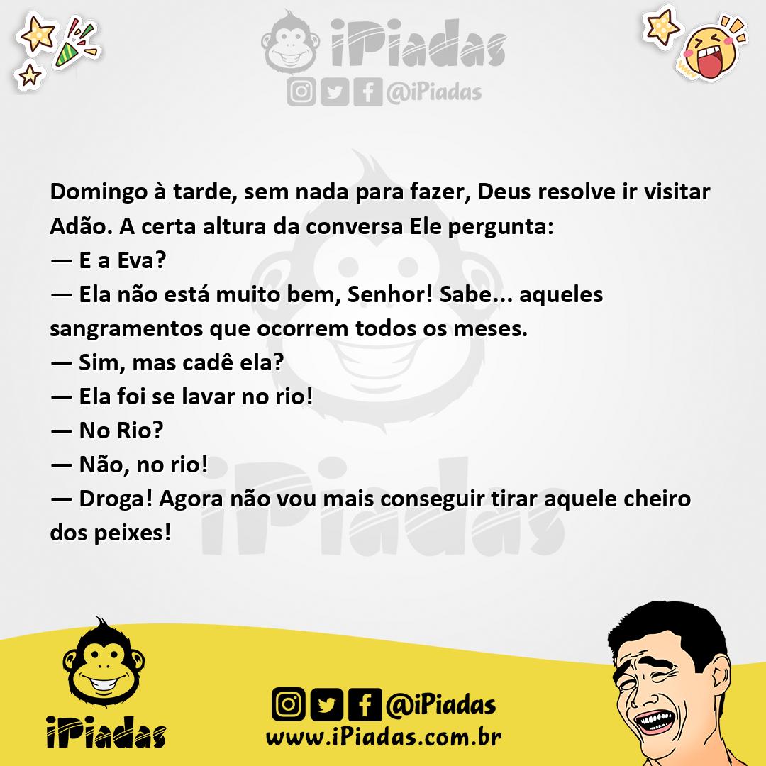 Ilustração da piada Menstruação da Eva no iPiadas