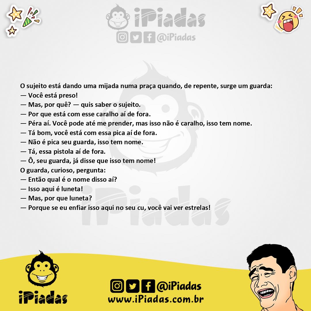 Ilustração da piada Mijada na Praça no iPiadas