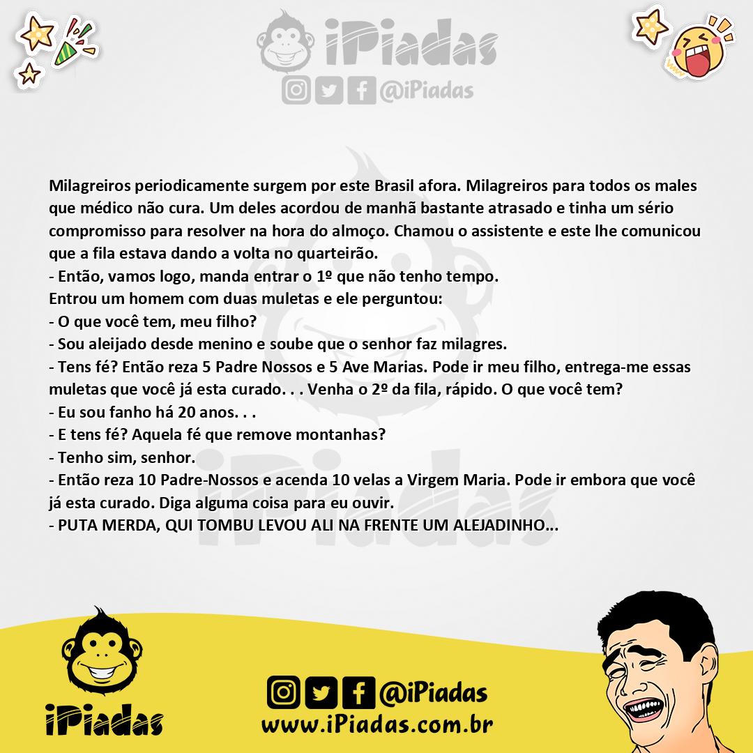 Ilustração da piada Milagreiro no iPiadas