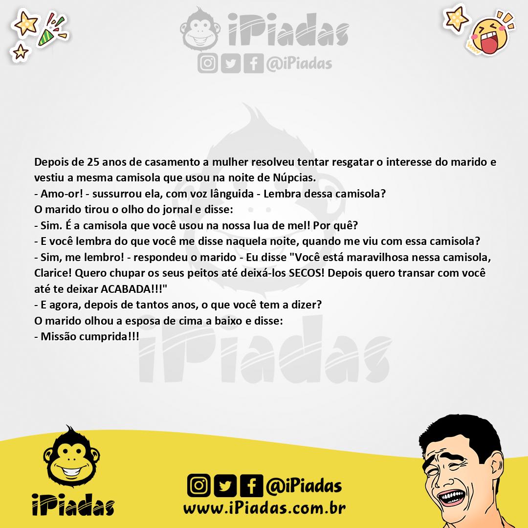 Ilustração da piada Missão comprida no iPiadas
