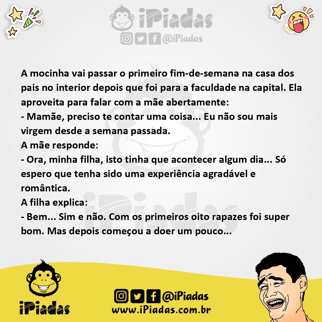 Ilustração da piada Mocinha Do Interior no iPiadas
