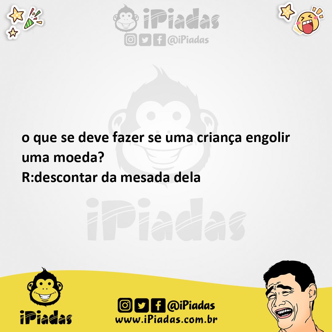 Ilustração da piada Moeda no iPiadas