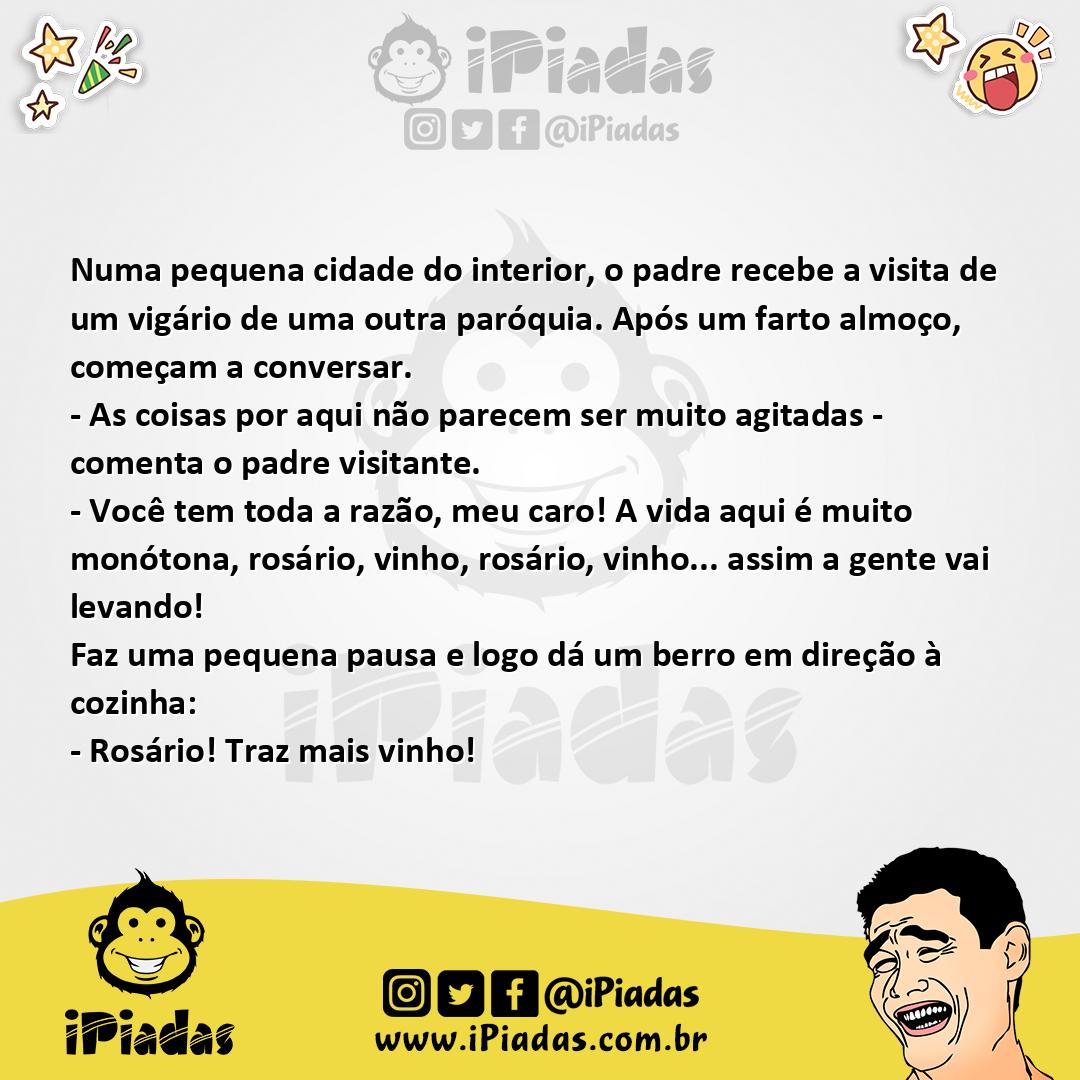 Ilustração da piada Monotonia na Paróquia no iPiadas