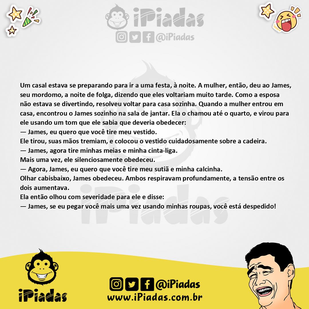 Ilustração da piada Mordomo e a Mulher no iPiadas