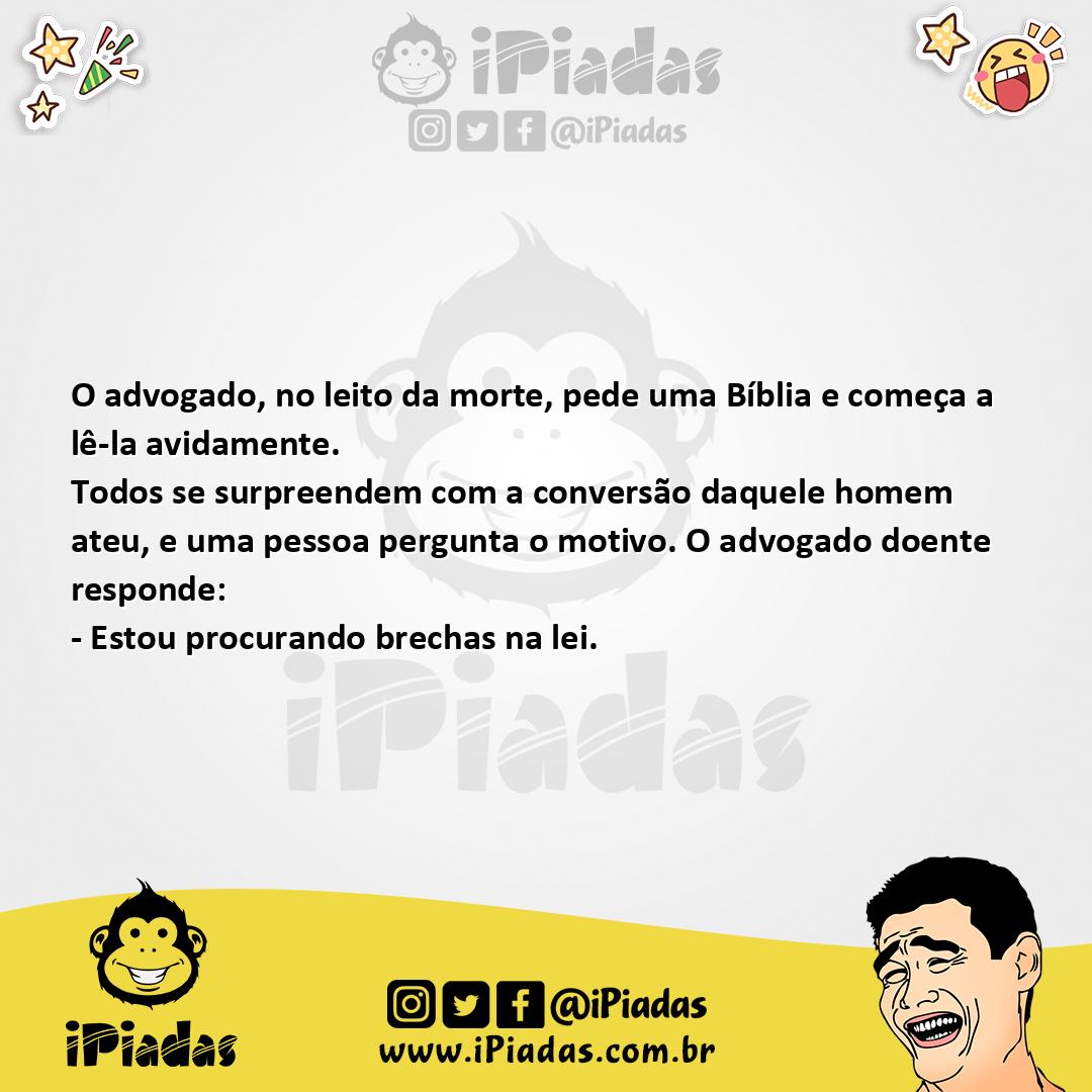 Ilustração da piada Morrendo no iPiadas