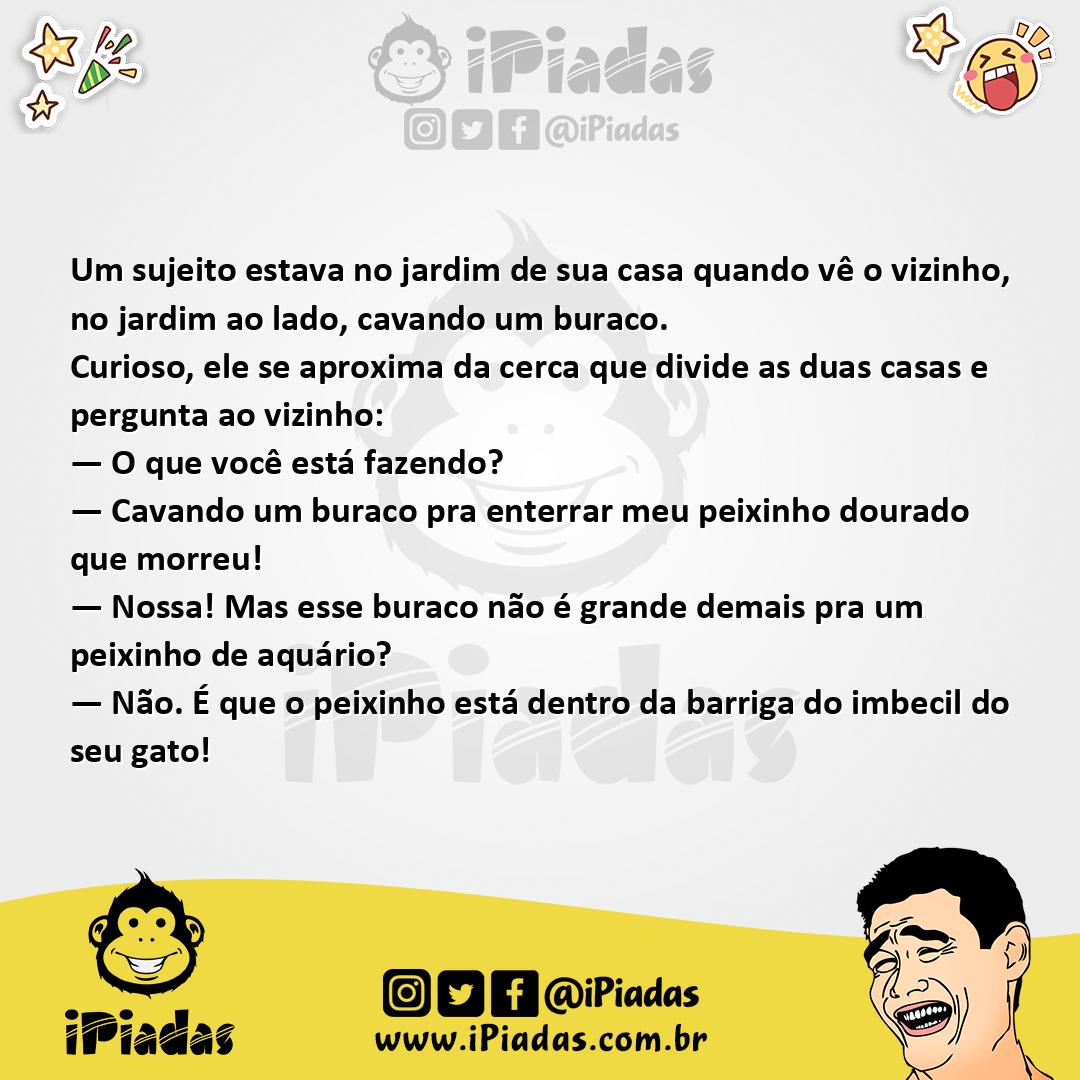 Ilustração da piada Morte do Peixinho no iPiadas