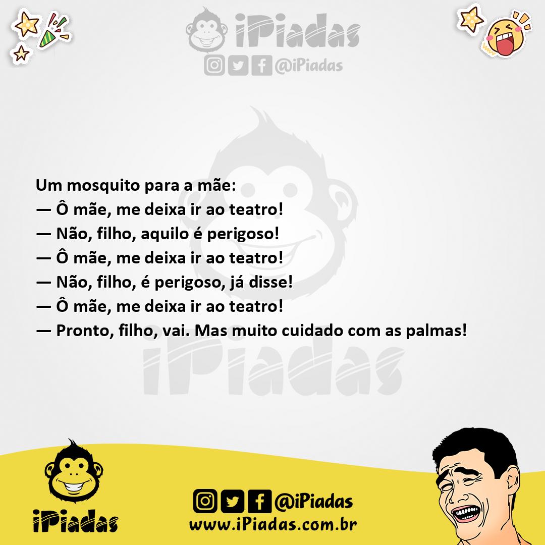 Ilustração da piada Mosquitinho no Teatro no iPiadas
