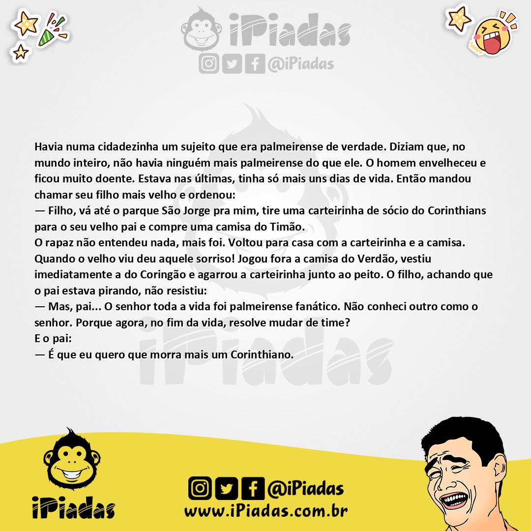 Ilustração da piada Mudança de Time no iPiadas