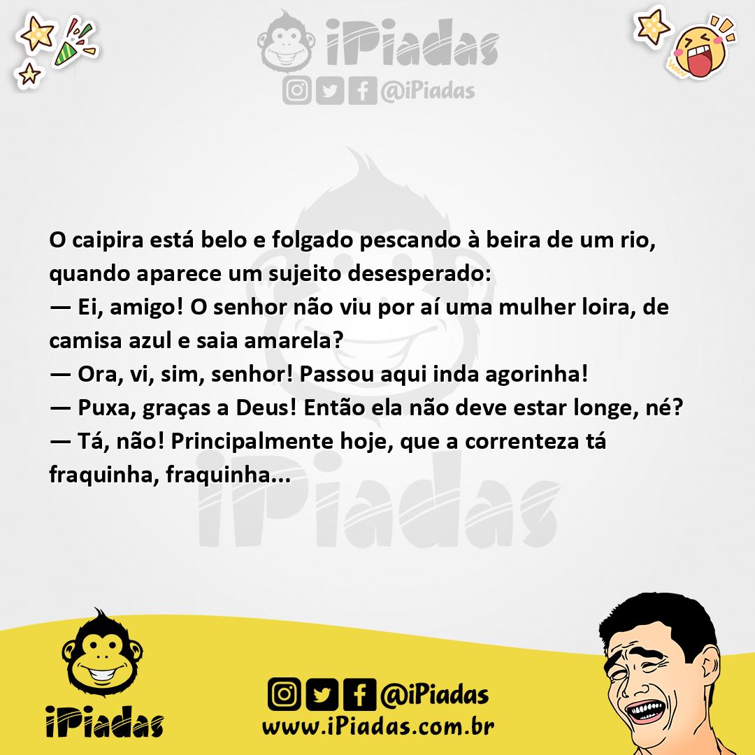 Ilustração da piada Na Beira do Rio no iPiadas