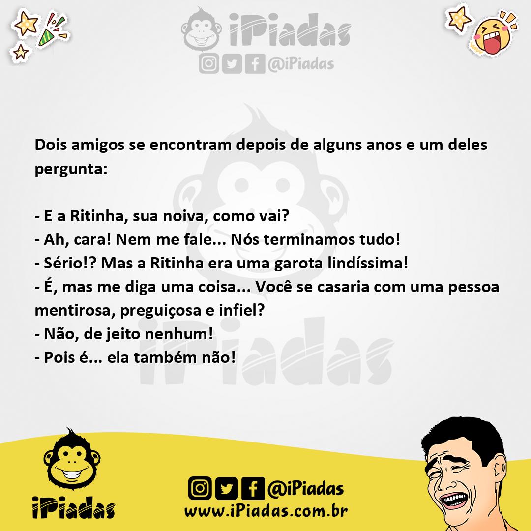 Ilustração da piada Não é pra casar! no iPiadas