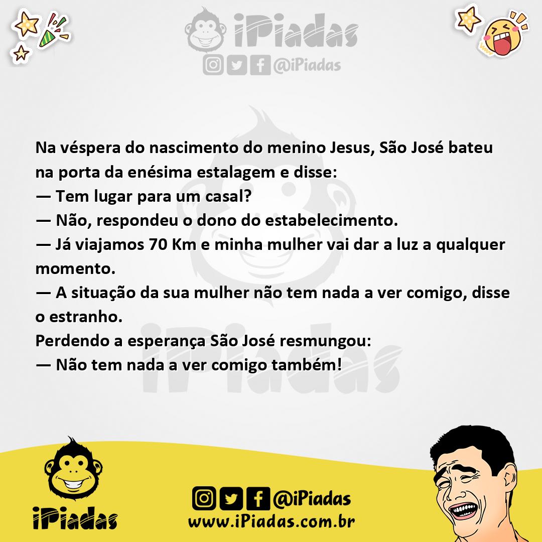 Ilustração da piada Nascimento de Jesus no iPiadas