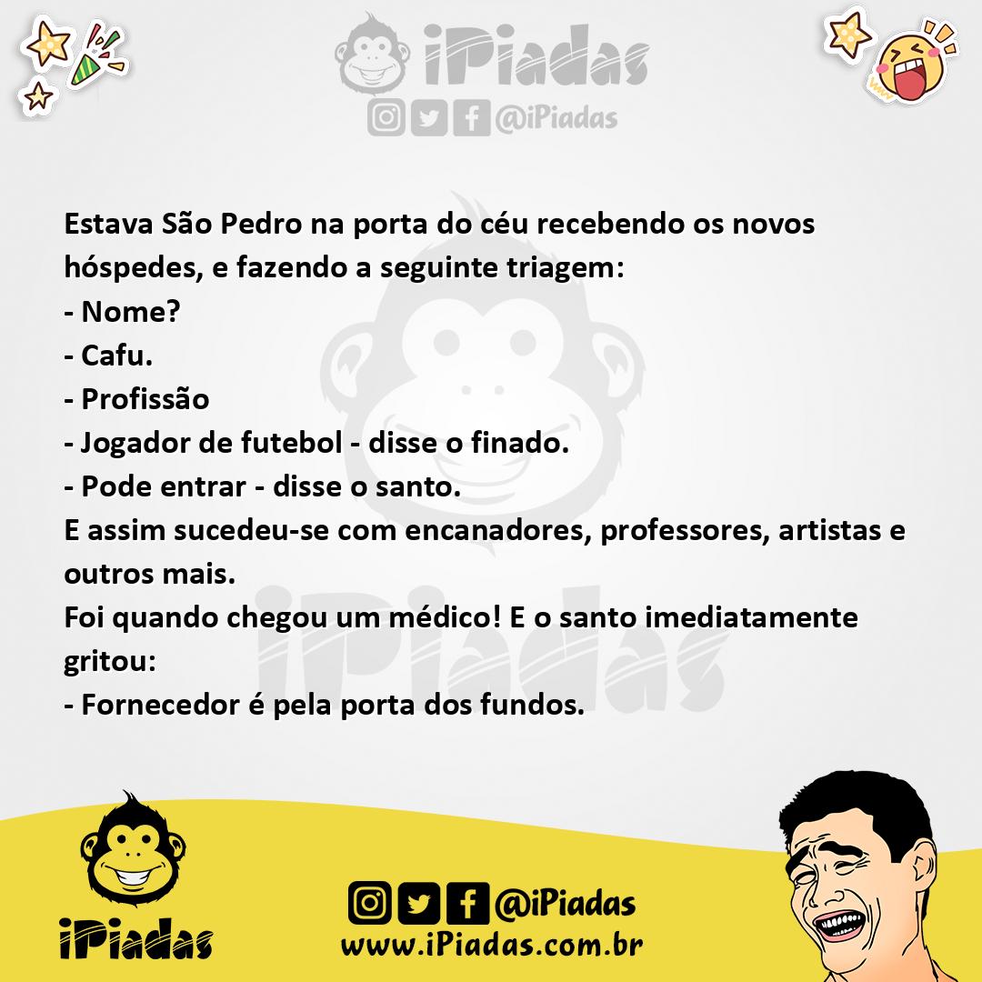 Ilustração da piada No céu no iPiadas