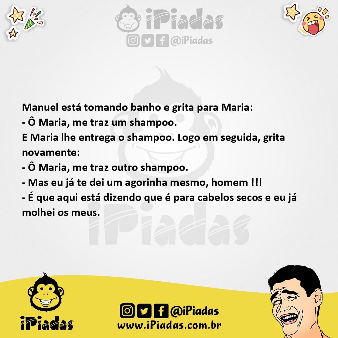 Ilustração da piada No chuveiro no iPiadas