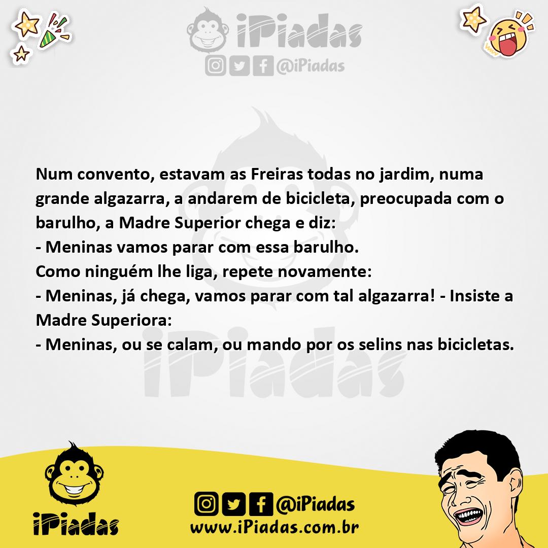 Ilustração da piada No convento no iPiadas