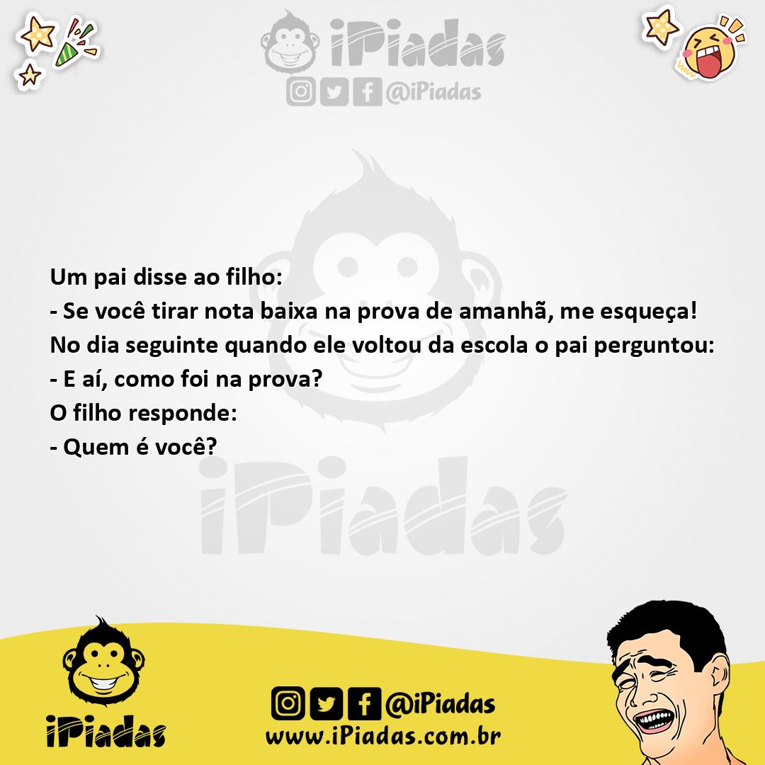 Ilustração da piada Nota na Prova no iPiadas