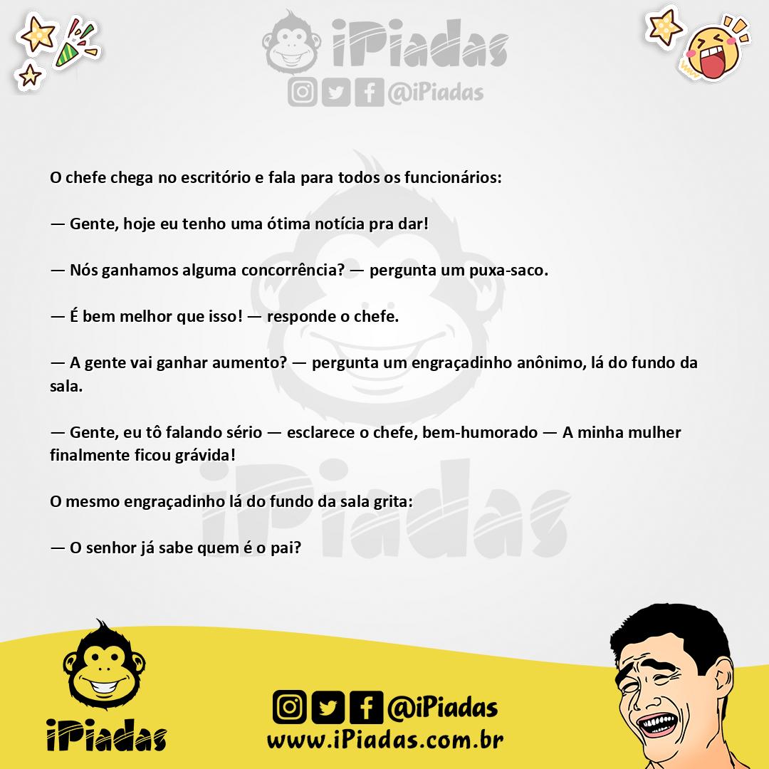 Ilustração da piada Notícias do chefe no iPiadas
