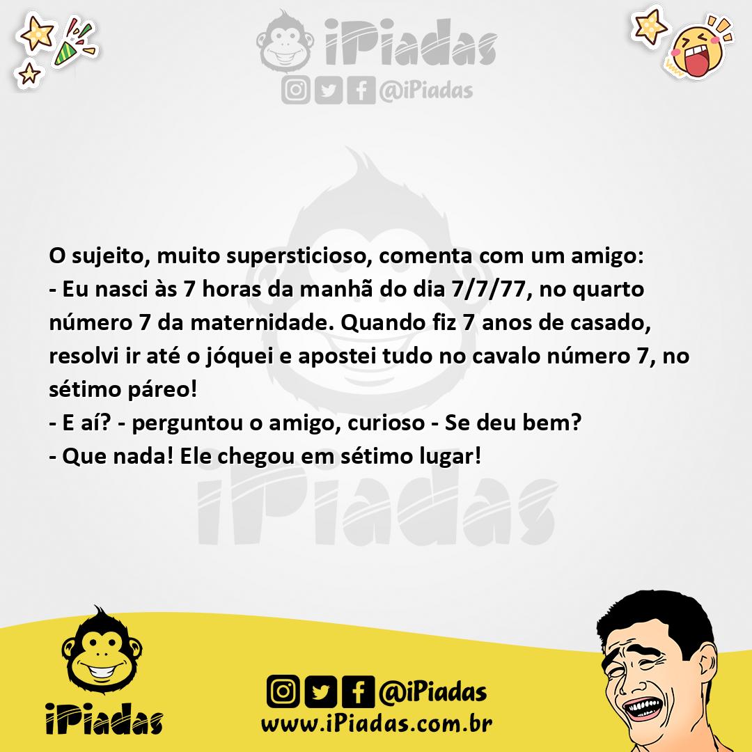 Ilustração da piada Número da sorte no iPiadas