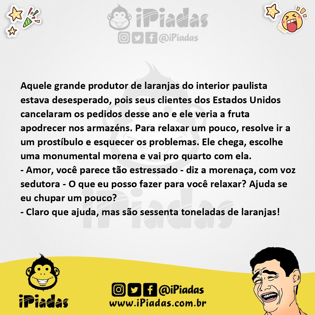 Ilustração da piada O agente laranja no iPiadas