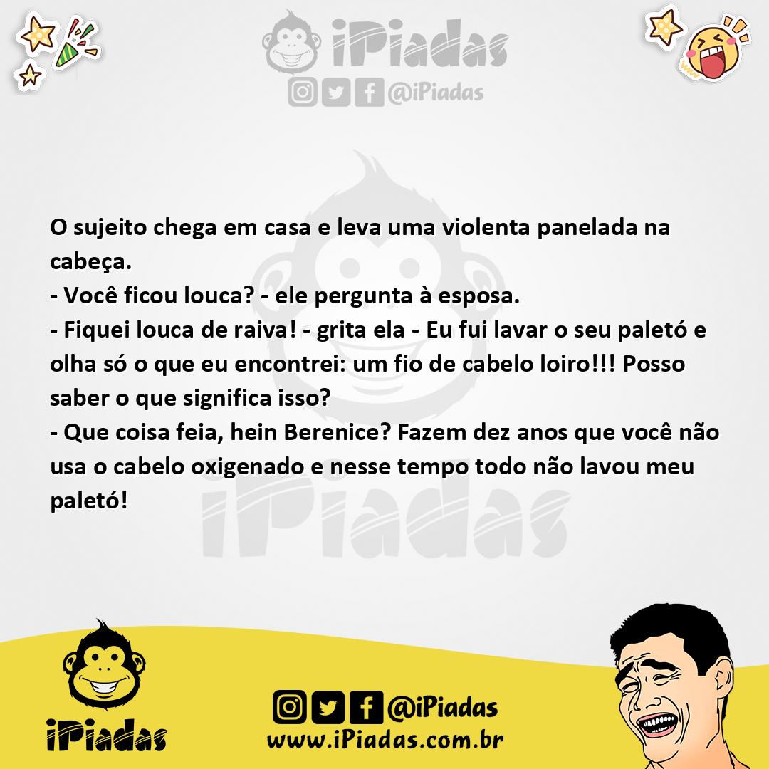 Ilustração da piada O Cabelo loiro no iPiadas