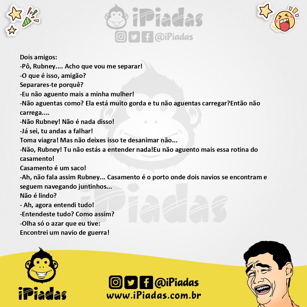 Ilustração da piada O Casamento no iPiadas