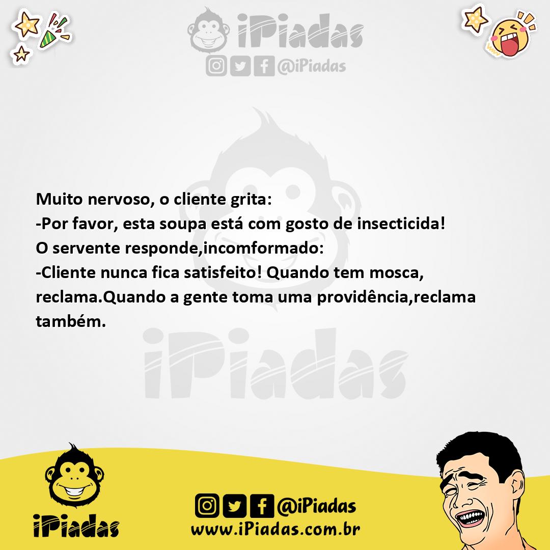 Ilustração da piada O cliente no iPiadas
