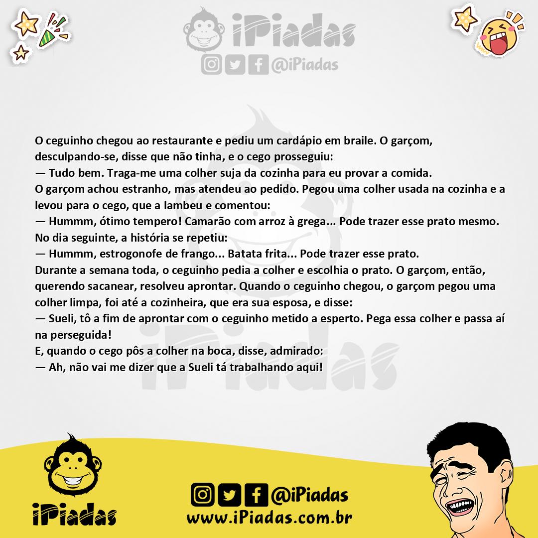 Ilustração da piada O degustador no iPiadas