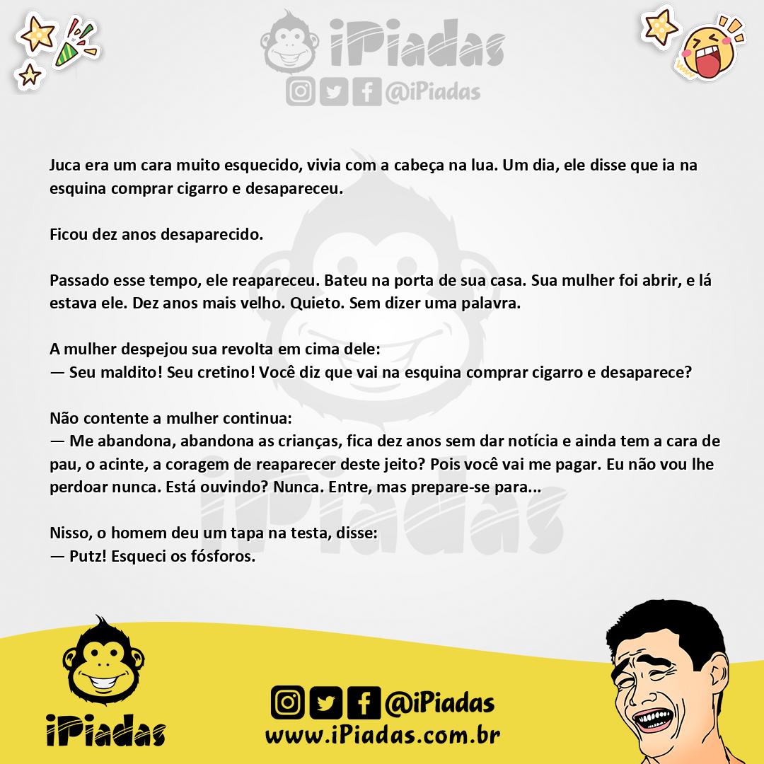 Ilustração da piada O esquecido no iPiadas