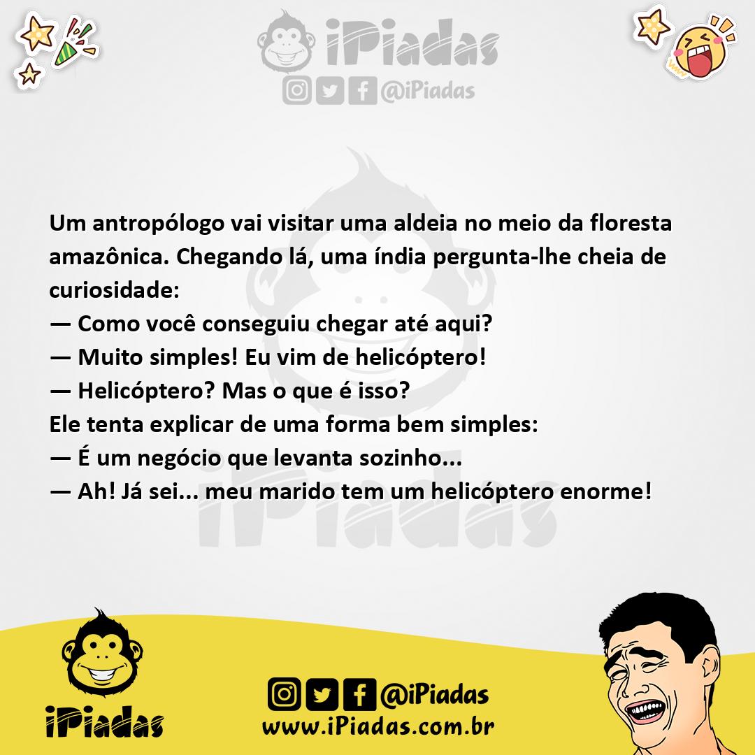 Ilustração da piada O Helicóptero no iPiadas