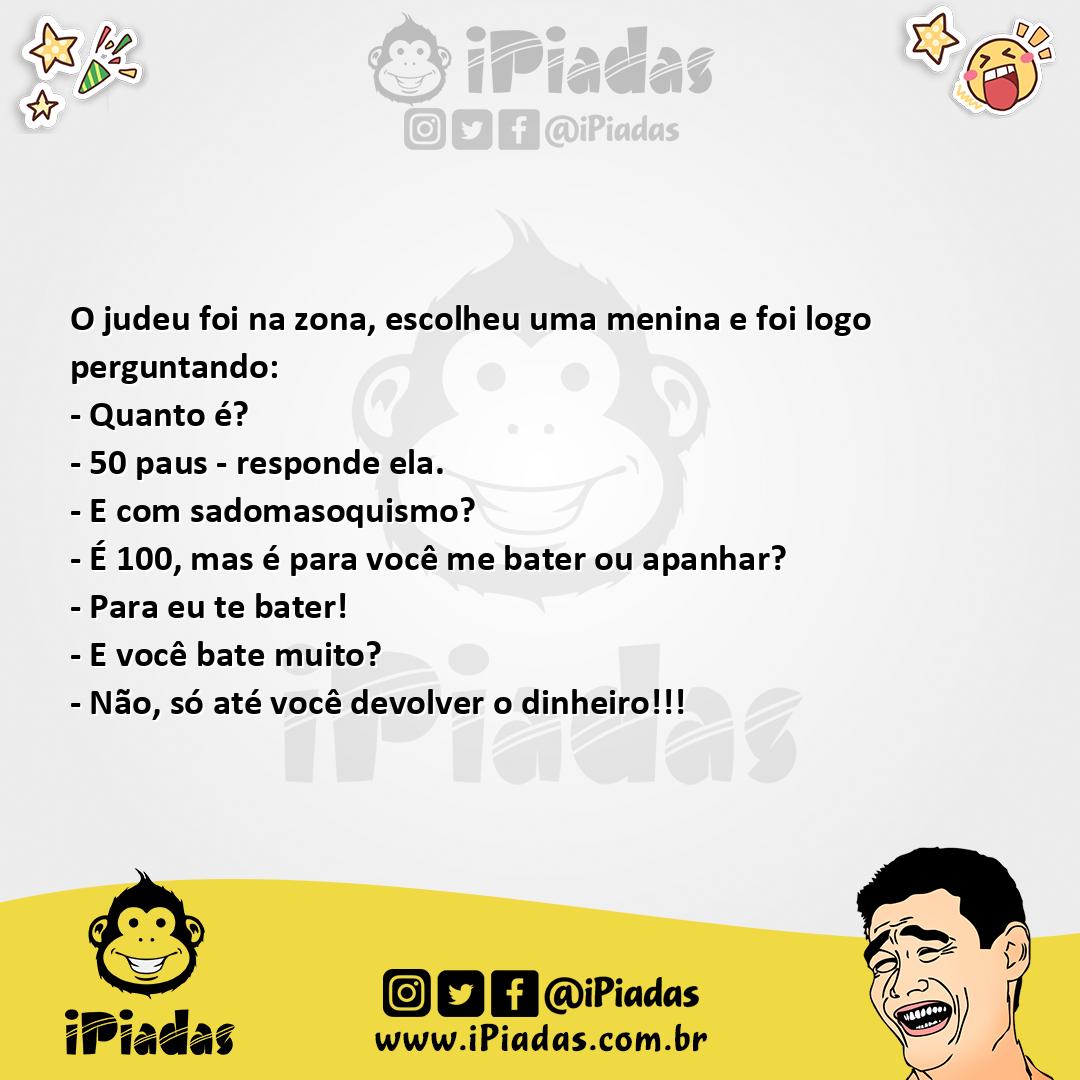 Ilustração da piada O Judeu Sadomasoquista no iPiadas