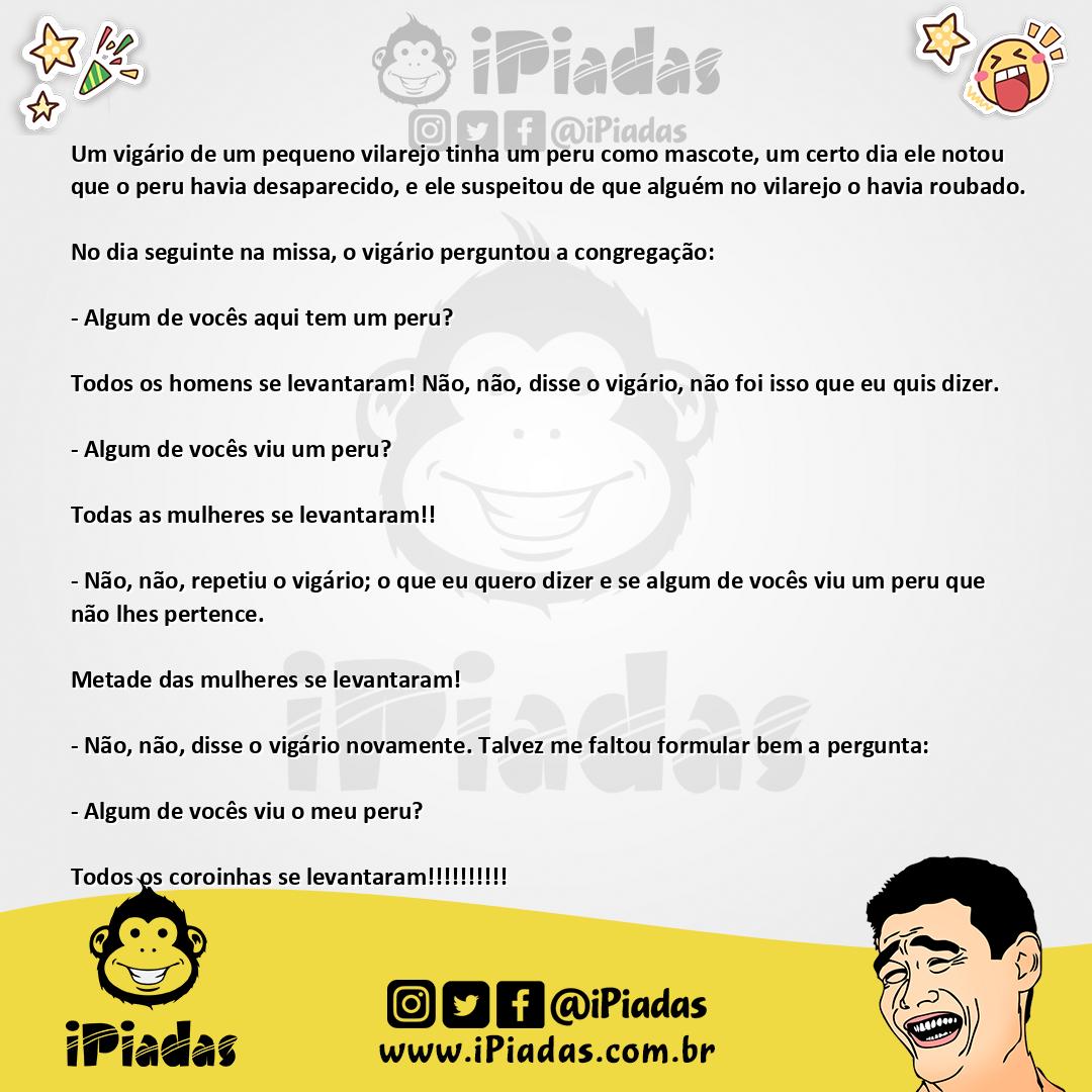 Ilustração da piada O Peru Do Vigário no iPiadas