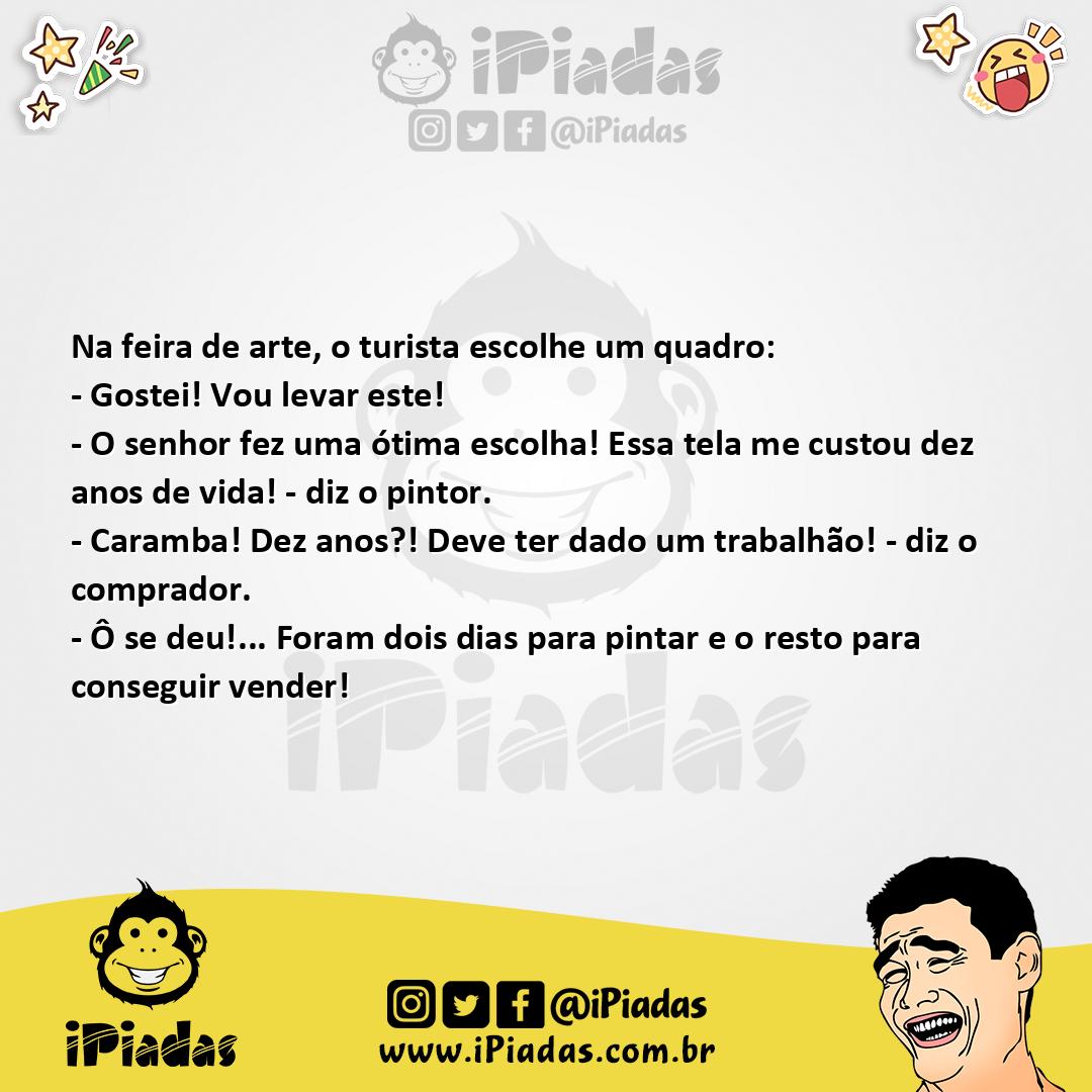 Ilustração da piada O Quadro de Dez Anos no iPiadas