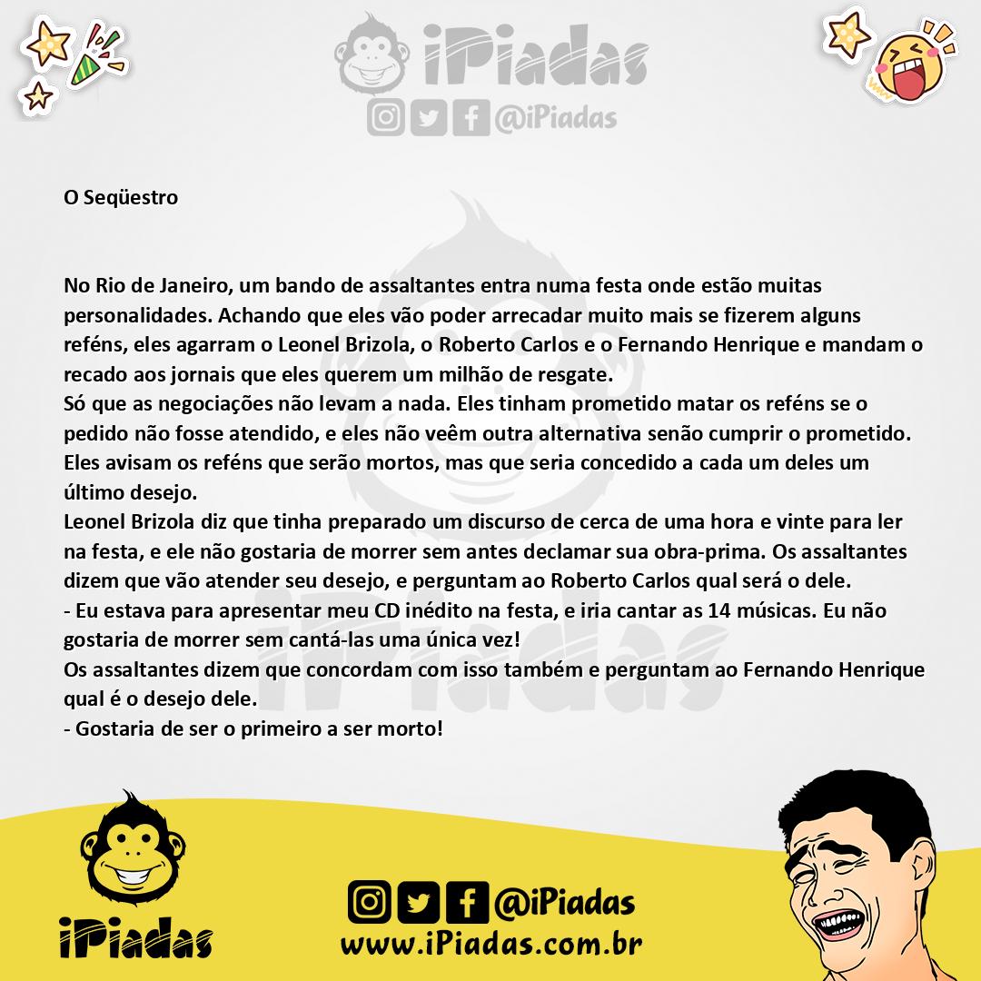 Ilustração da piada O Seqüestro no iPiadas