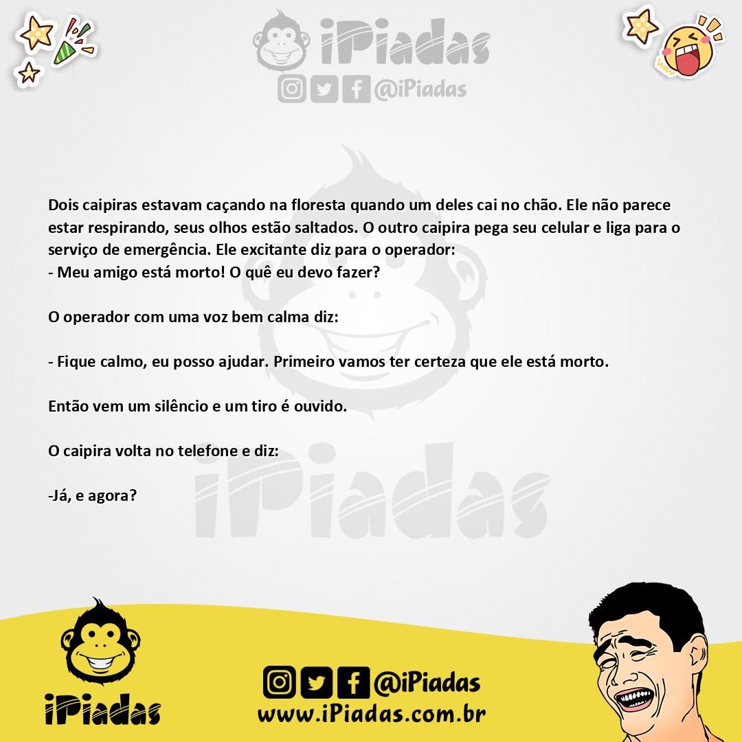 Ilustração da piada Os Dois Caçadores no iPiadas