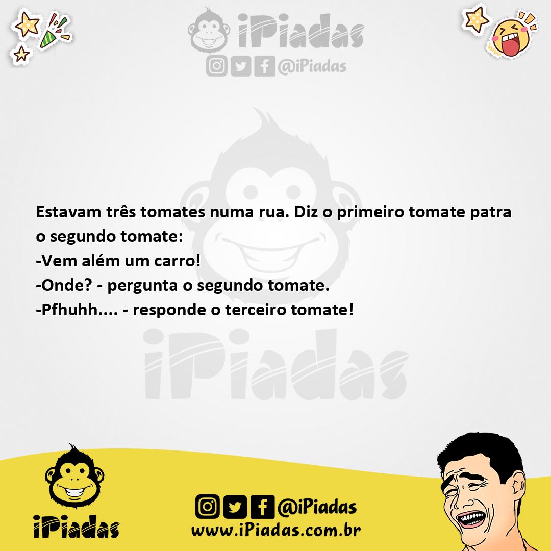 Ilustração da piada Os três Tomates no iPiadas