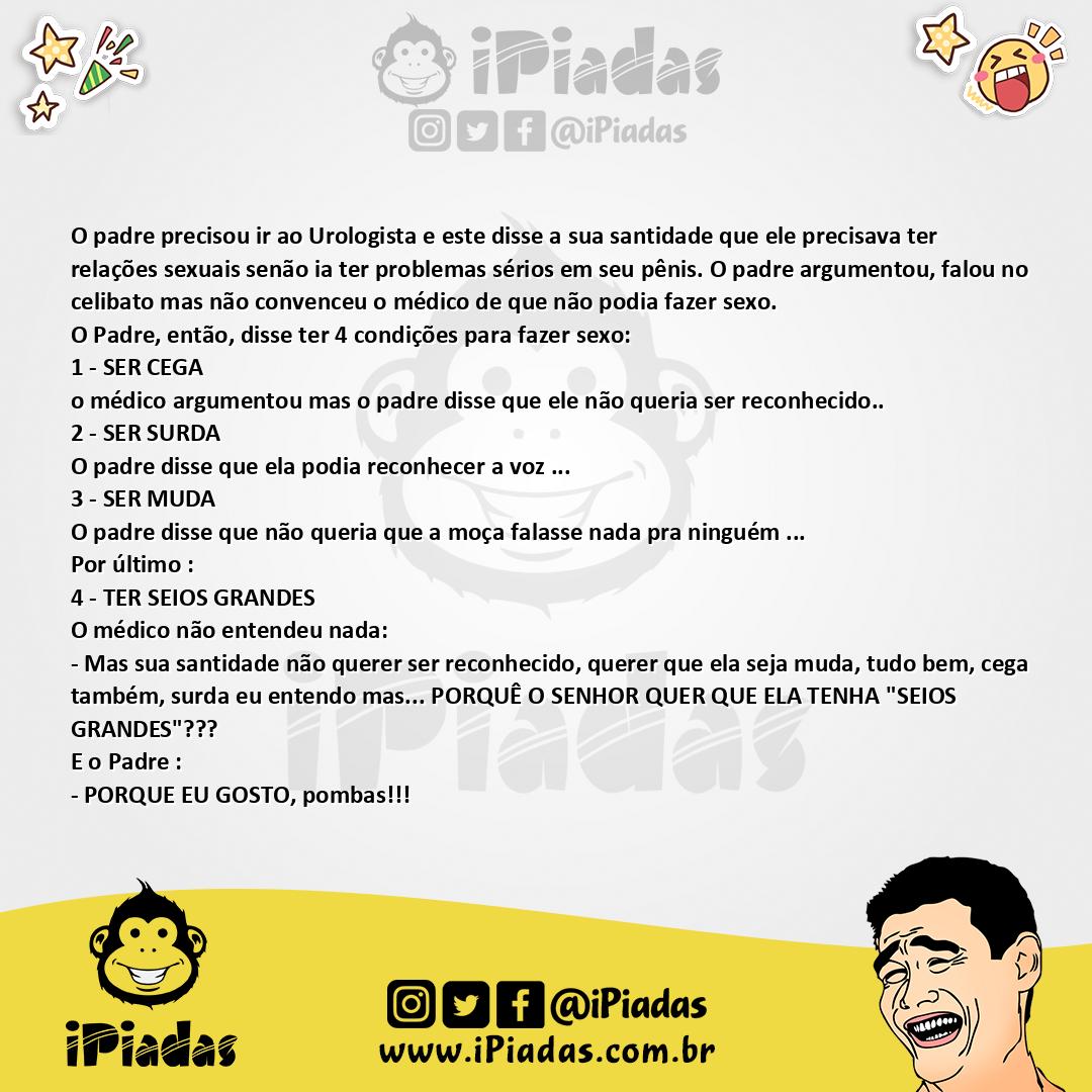 Ilustração da piada Padre no urologista no iPiadas