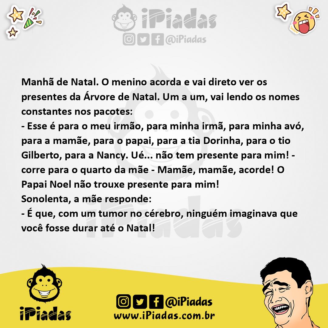 Ilustração da piada Papai Noel esqueceu de mim no iPiadas
