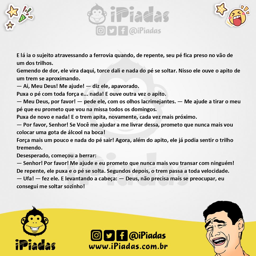 Ilustração da piada Pedido de Ajuda no iPiadas