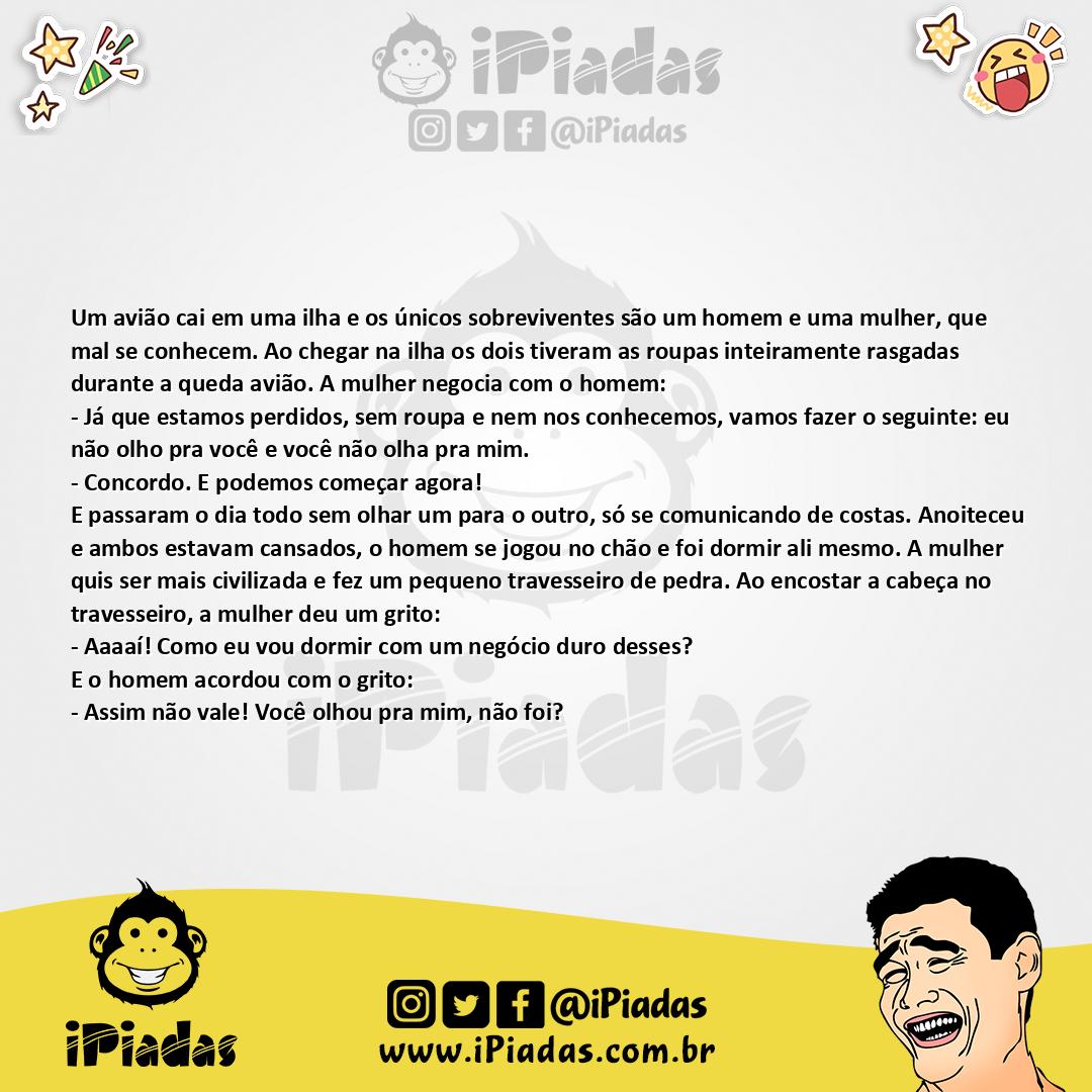 Ilustração da piada Perdidos na Ilha no iPiadas