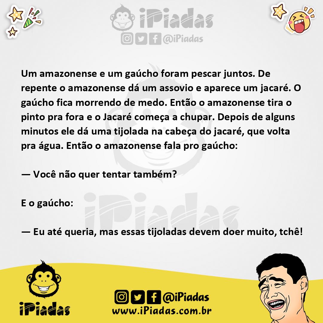 Ilustração da piada Pescaria diferente no iPiadas